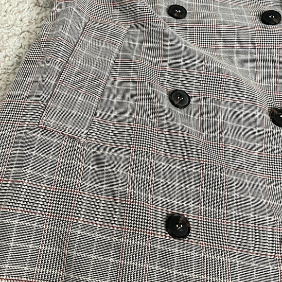 Plaid Double-Breasted Trench Coat - Picture 9 of 11